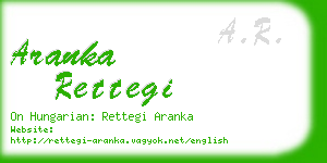 aranka rettegi business card